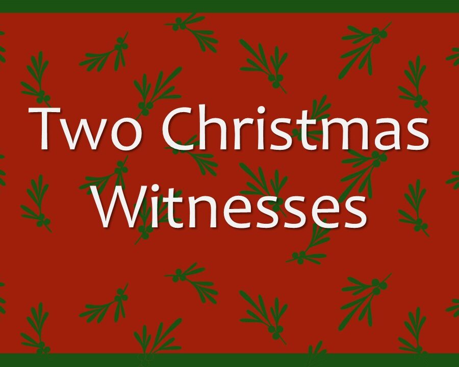 Two Christmas Witnesses Two Christmas Witnesses