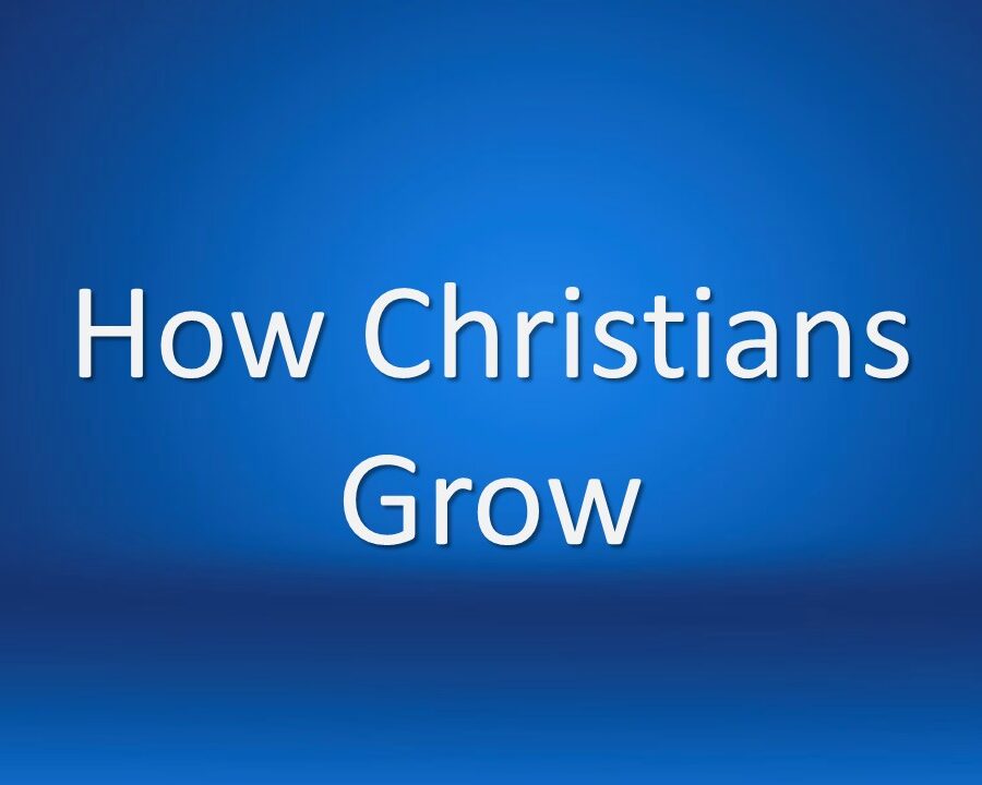 How Christians Grow How Christians Grow